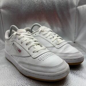 Size 8 Reebok Club C White Light Gray Gum Low Top Womens Athletic Shoes‎ BS7686